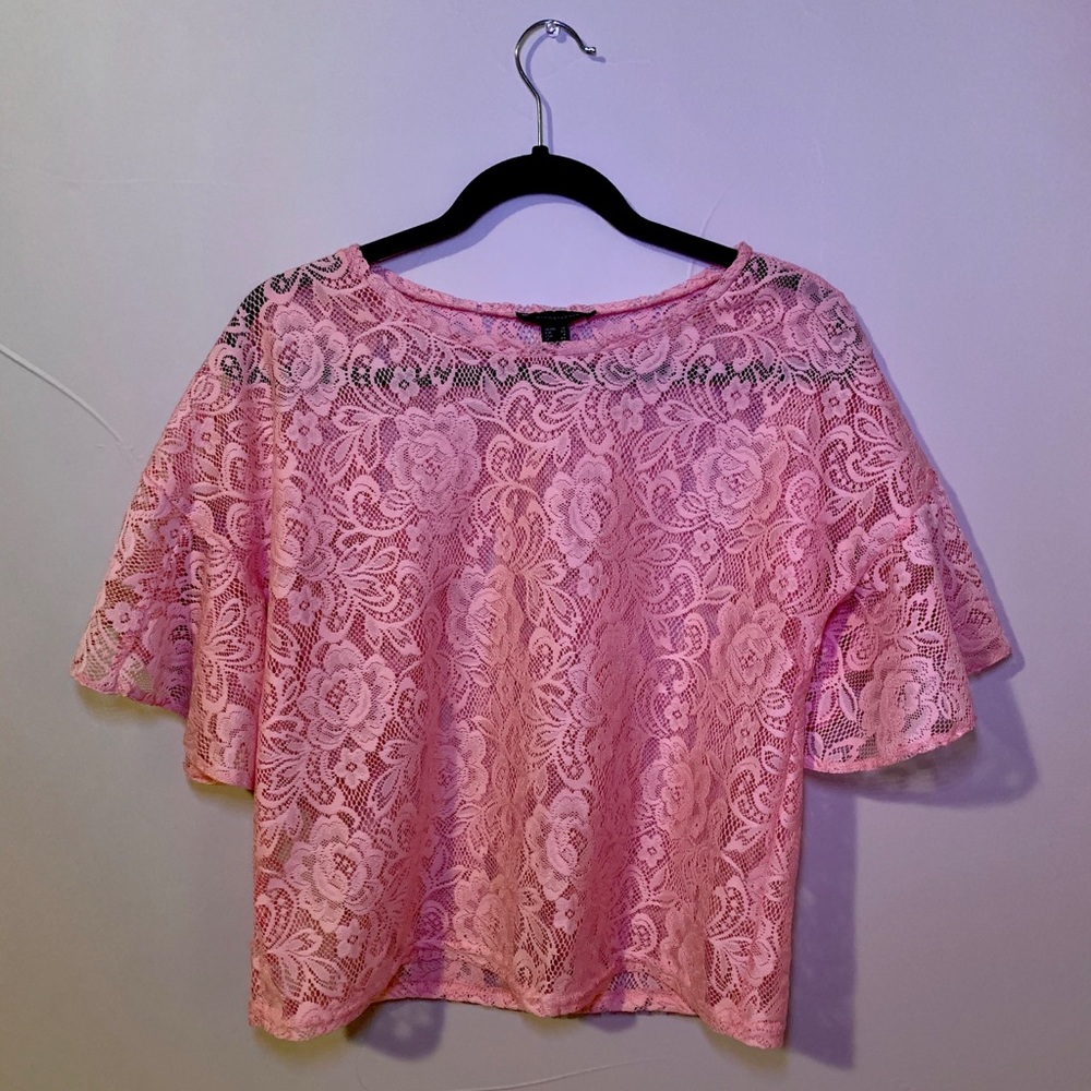 Pink Lace Blouse